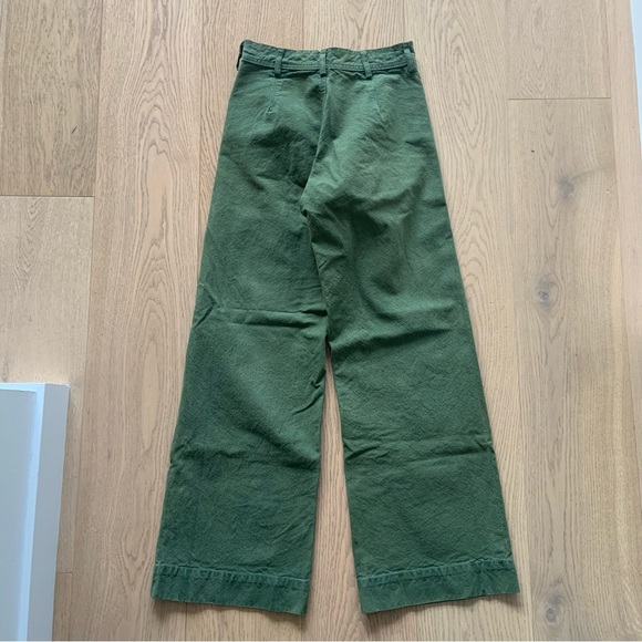 Jesse Kamm Sailor Pants - Olive Green Size 0 - Picture 5 of 5